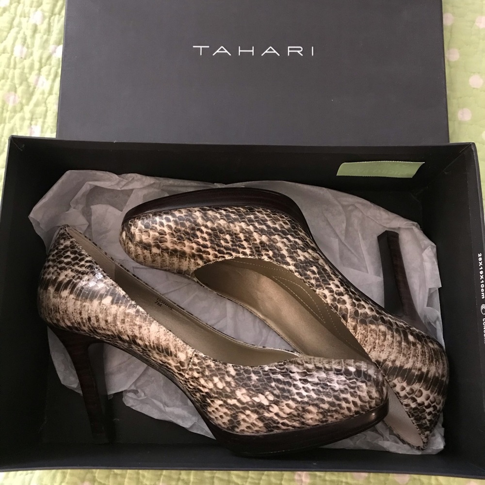 Tahari Natural Exotic Ta-Lonnie Heels faux